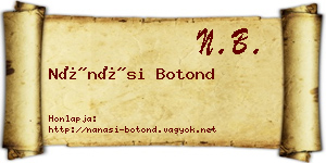 Nánási Botond névjegykártya